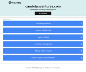 Cambrianventures.com(Cambrian ventures inc) Screenshot