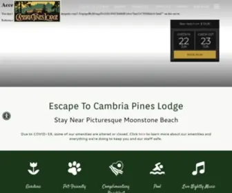 Cambriapineslodge.com(Cambria Hotels Near Moonstone Beach) Screenshot