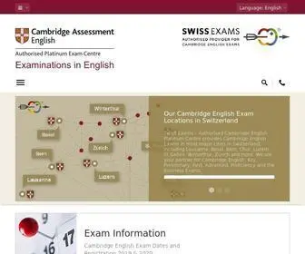 Cambridge-Exams.ch(Official Cambridge English Exams registration Switzerland with Swiss Exams) Screenshot