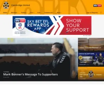 Cambridge-United.co.uk(Cambridge United) Screenshot