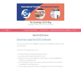 Cambridgecelta.org(A blog created for trainees and tutors on our CELTA courses at CELT) Screenshot