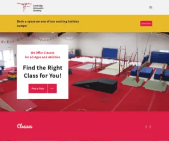 Cambridgegymnastics.co.uk(Cambridge Gymnastics Academy) Screenshot