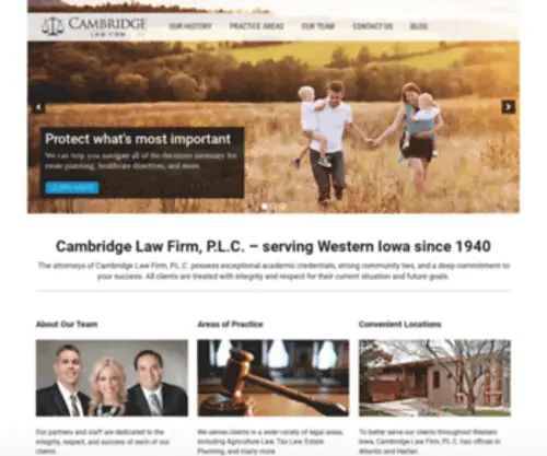 Cambridgelawfirm.com(Cambridge Law Firm serves Atlantic) Screenshot