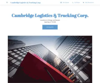 Cambridgelogisticsandtrucking.com(Cambridge Logistics & Trucking Corp) Screenshot