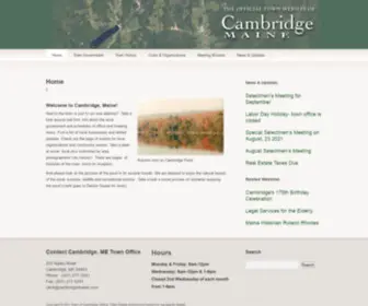 Cambridgemaine.com(The Official Town Website of Cambridge) Screenshot