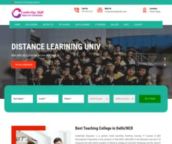 Cambridgeskill.com(BED JBT NTT MBA UG/PG Courses Admission in Delhi) Screenshot