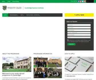 Cambridgesummerinstitute.com(Cambridge Summer Institute) Screenshot