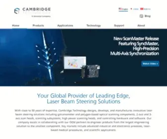 Cambridgetechnology.com(Laser Beam Steering Solutions) Screenshot