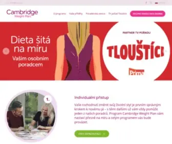 Cambridgeweightplan.cz(Úvodní stránka) Screenshot