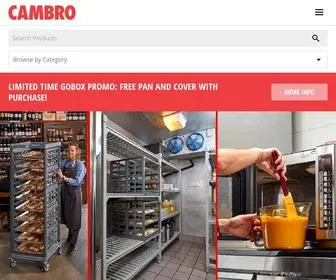 Cambro.com(Cambro Manufacturing) Screenshot