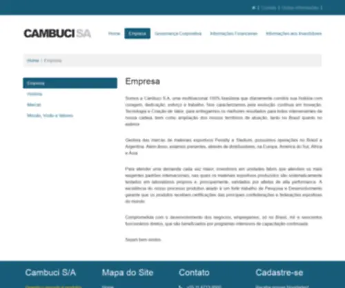 Cambuci.com.br(Cambuci) Screenshot
