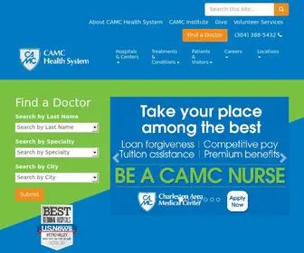 Camc.org(Charleston Area Medical Center) Screenshot