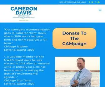 Camdavis.org(Candidate for the Metropolitan Water Reclamation District) Screenshot