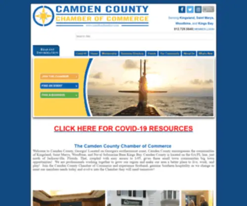 Camdenchamber.com(Camden County Chamber of Commerce) Screenshot