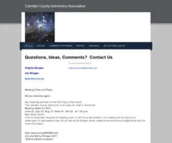 Camdencountyastronomy.org(Camden County Astronomy Association) Screenshot