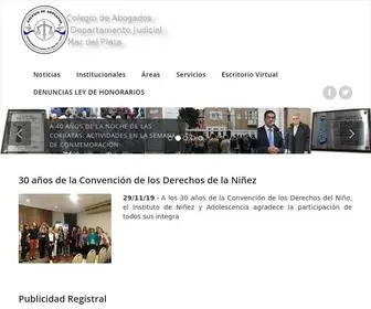 Camdp.org.ar(Colegio de Abogados Departamento Judicial Mar del Plata) Screenshot
