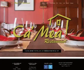 Camearestaurant.com(Ca'Mea Restaurant) Screenshot