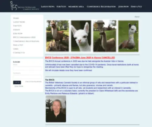 Camelidvets.org(British Veterinary Camelid Society) Screenshot