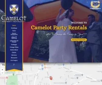 Camelotrentals.com(Camelot Party Rentals of Medford has many rentals including) Screenshot