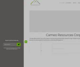 Cameoresources.com(Cameo Resources Corp) Screenshot