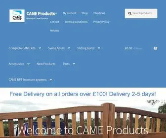 Cameproducts.co.uk(Retailer of Came Products) Screenshot