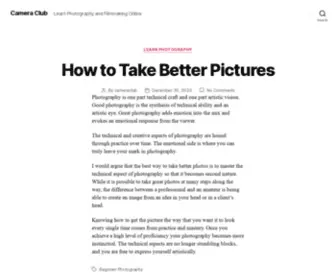 Cameraclub.cc(Learn Photography and Filmmaking Online) Screenshot