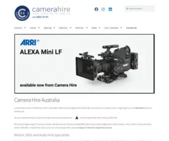 Camerahire.com.au(Camera Hire ALEXANDRIA Sydney Australia Video Rent a Cam) Screenshot