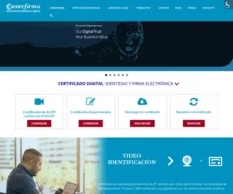 Camerfirma.com(Autoridad de Certificación Digital Cualificada eIDAS) Screenshot