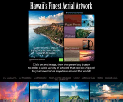 Cameronbrooksphotography.com(Hawaii's Finest Aerial Artwork Shipped Worldwide) Screenshot