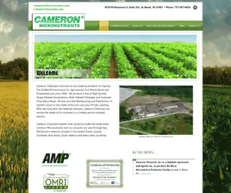 Cameronmicronutrients.com(Cameron Chemicals) Screenshot