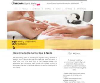 Cameronspaandnails.com(Cameron Spa & Nails) Screenshot