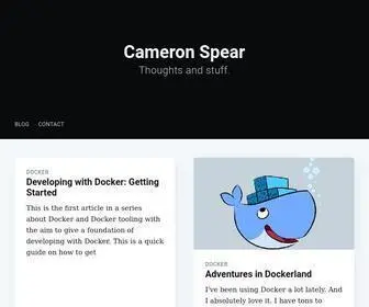 Cameronspear.com(Cameron Spear) Screenshot