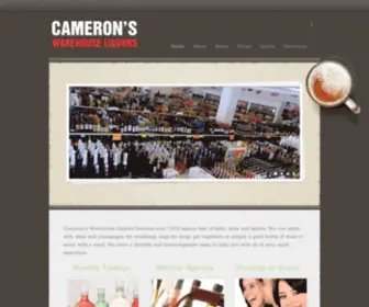 Cameronswarehouseliquors.com(Cameronswarehouseliquors) Screenshot