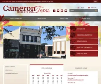 Camerontexas.net(Cameron, TX) Screenshot