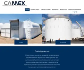 Camexmty.com(Tanques de almacenamiento para combustible Camex) Screenshot