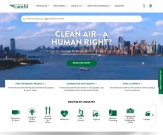 Camfil.com(Clean Air Solutions) Screenshot