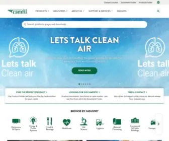 Camfilfarr.com(Camfil Clean Air Solutions) Screenshot