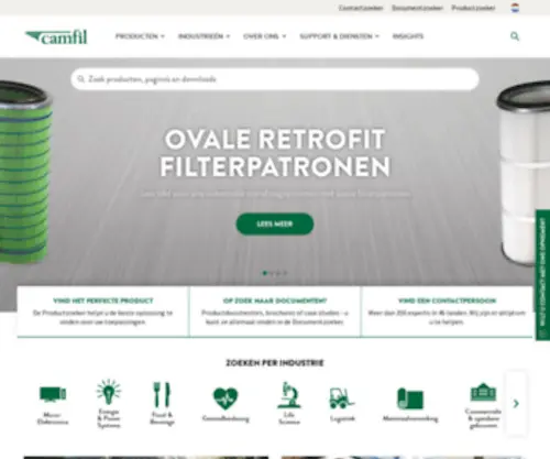 Camfil.nl(Clean Air Solutions) Screenshot