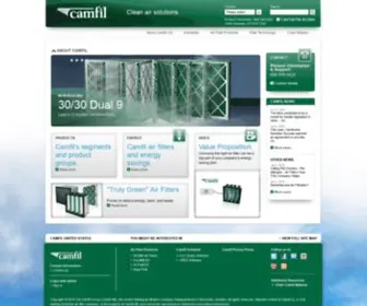 Camfil.us(Air Filters & Air Filtration Solutions) Screenshot