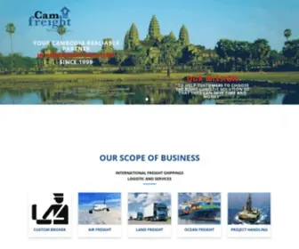 Camfreight.com(Your cambodia realiable partner in transport solution since 1999) Screenshot