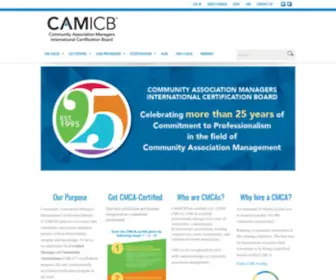 Camicb.org(Community Association Managers International Certification Board) Screenshot