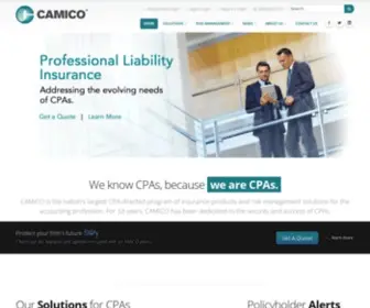 Camico.com(CPA Insurance) Screenshot