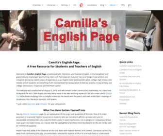 Camillasenglishpage.org(Camilla's English Page) Screenshot