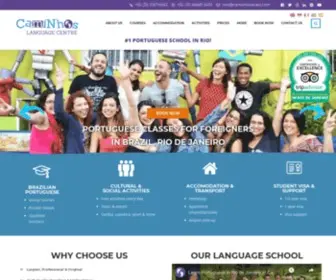 Caminhoslanguages.com(Learn Portuguese in Brazil) Screenshot