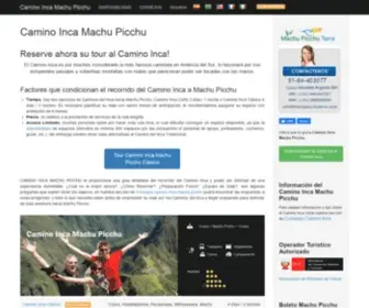 Caminoincamachupicchu.org(Camino Inca Machu Picchu) Screenshot