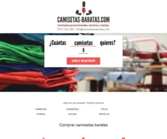 Camisetas-Baratas.com(Camisetas personalizadas baratas) Screenshot