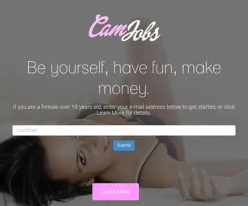 Camjobs.com(CamJobs Landing Page) Screenshot
