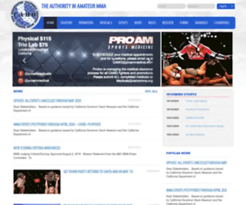 Camomma.org(CamoMMA Amateur MMA) Screenshot