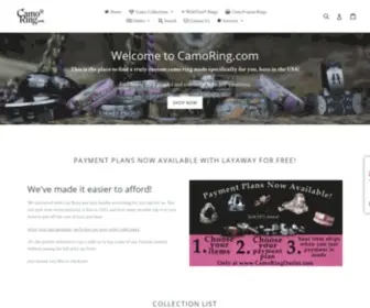 Camoring.com(Camo rings and wedding band in Pink Camo) Screenshot