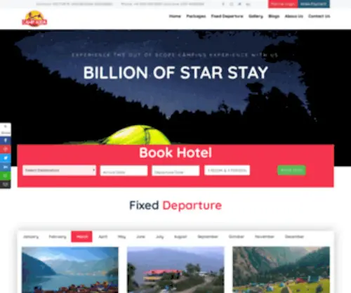 Campadda.com(Camping packages in India) Screenshot